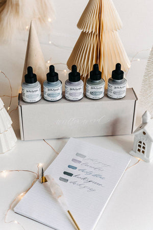 Cool Tone Calligraphy Ink Set of 5