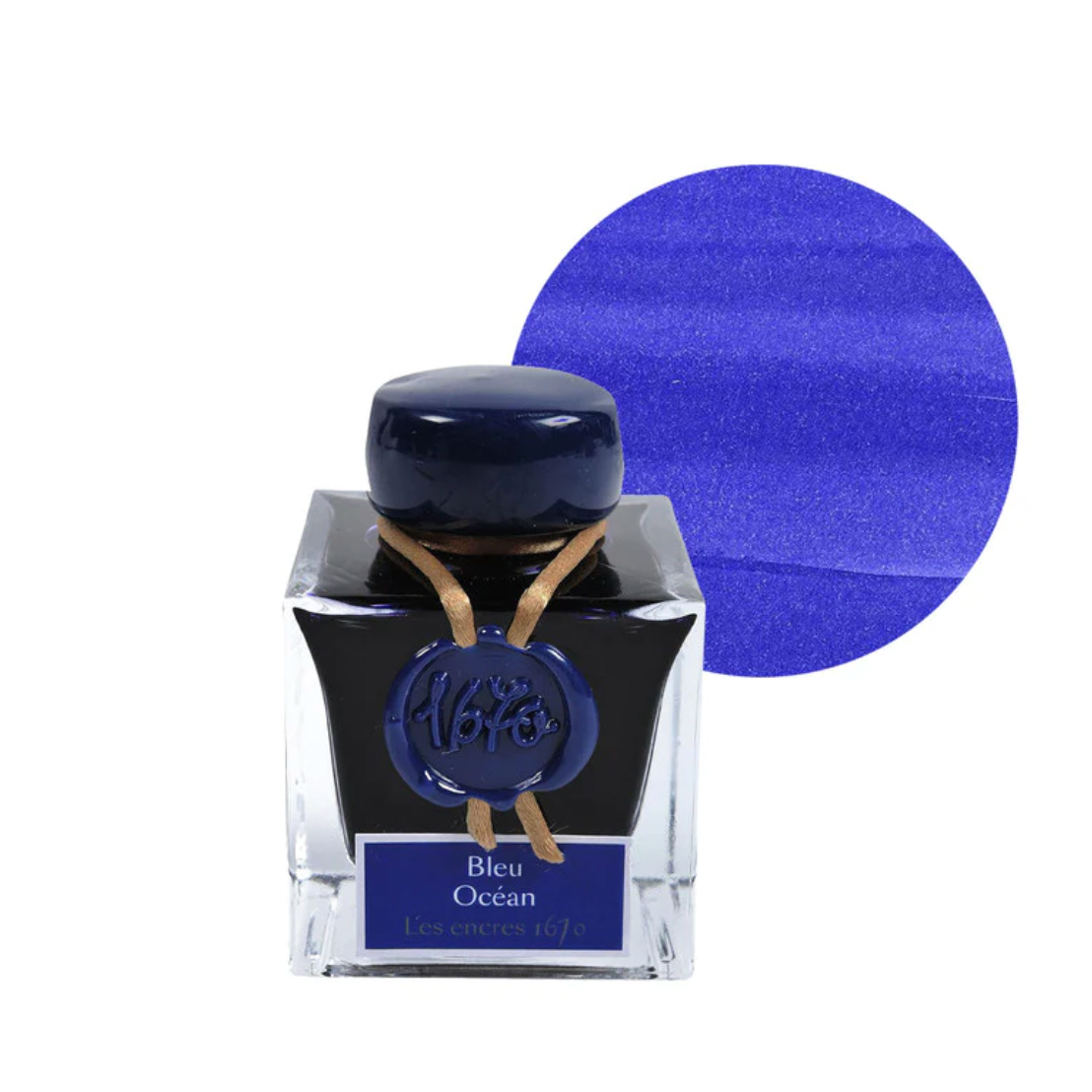 Jacques Herbin Prestige -1670 Collection Fountain Pen Ink - Bleu Ocean (Ocean Blue) : 50ml