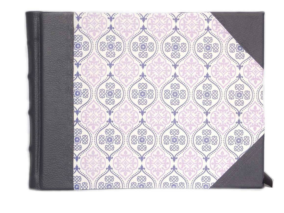 Leather guest book in letterpress design