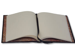 Cream pages inside Full Leather Journal in Chocolate Brown