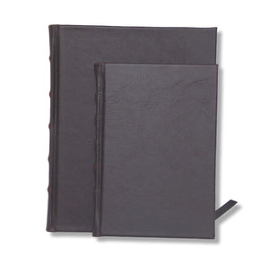Chocolate Brown journal shown in both sizes