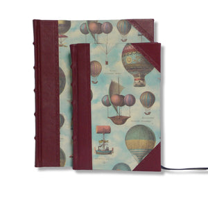 Hot- Air Balloons Half Leather Journal