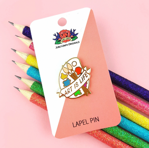 Art is Life Palette Label Pin