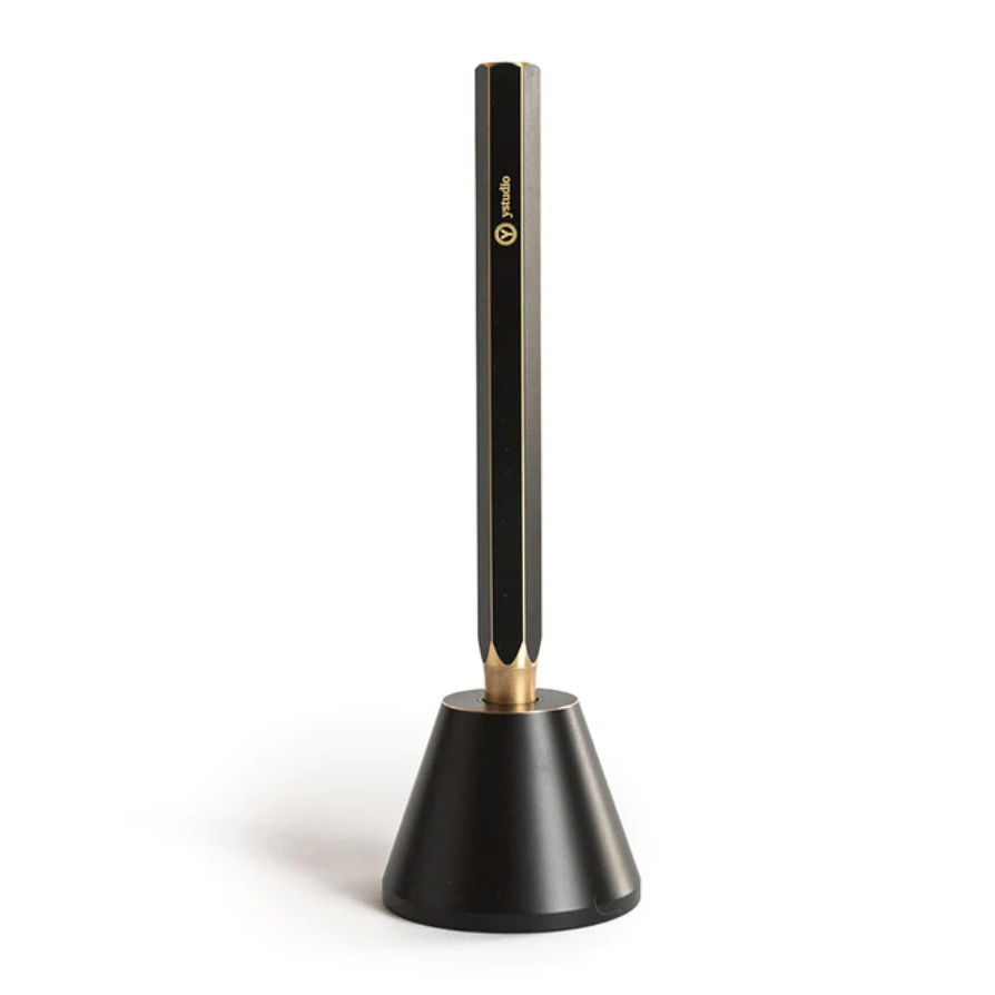 Classic Revolve Desk Fountain Pen _ Black and Brass