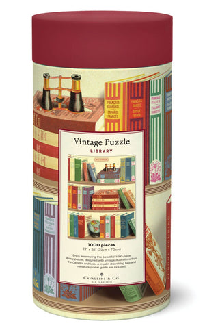 Vintage Puzzle - Library Books