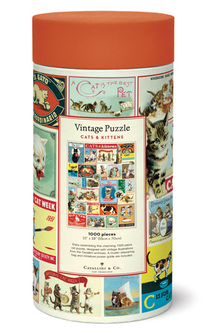 Vintage Puzzle -Cats