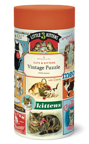 Vintage Puzzle -Cats