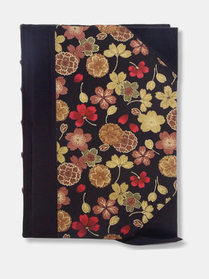 Golden Flower Half Leather Journal