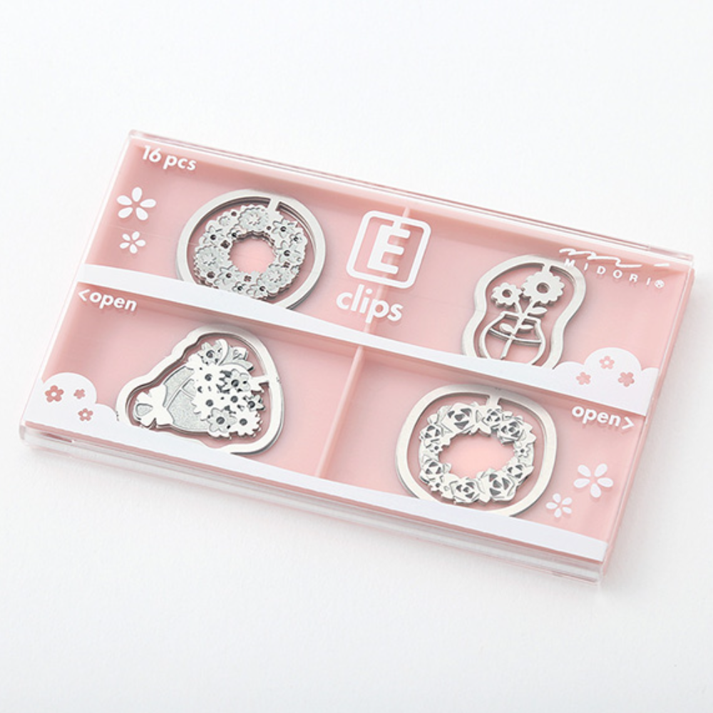 E Clips Paper clips - Flowers