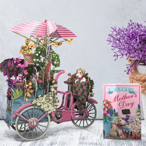 Pop- Up Cards - Mother's Day Flower Seller's Bike