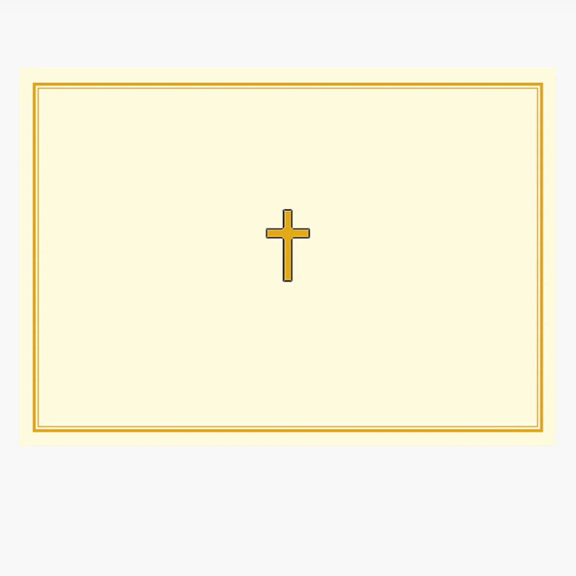 Gold Cross Note Cards
