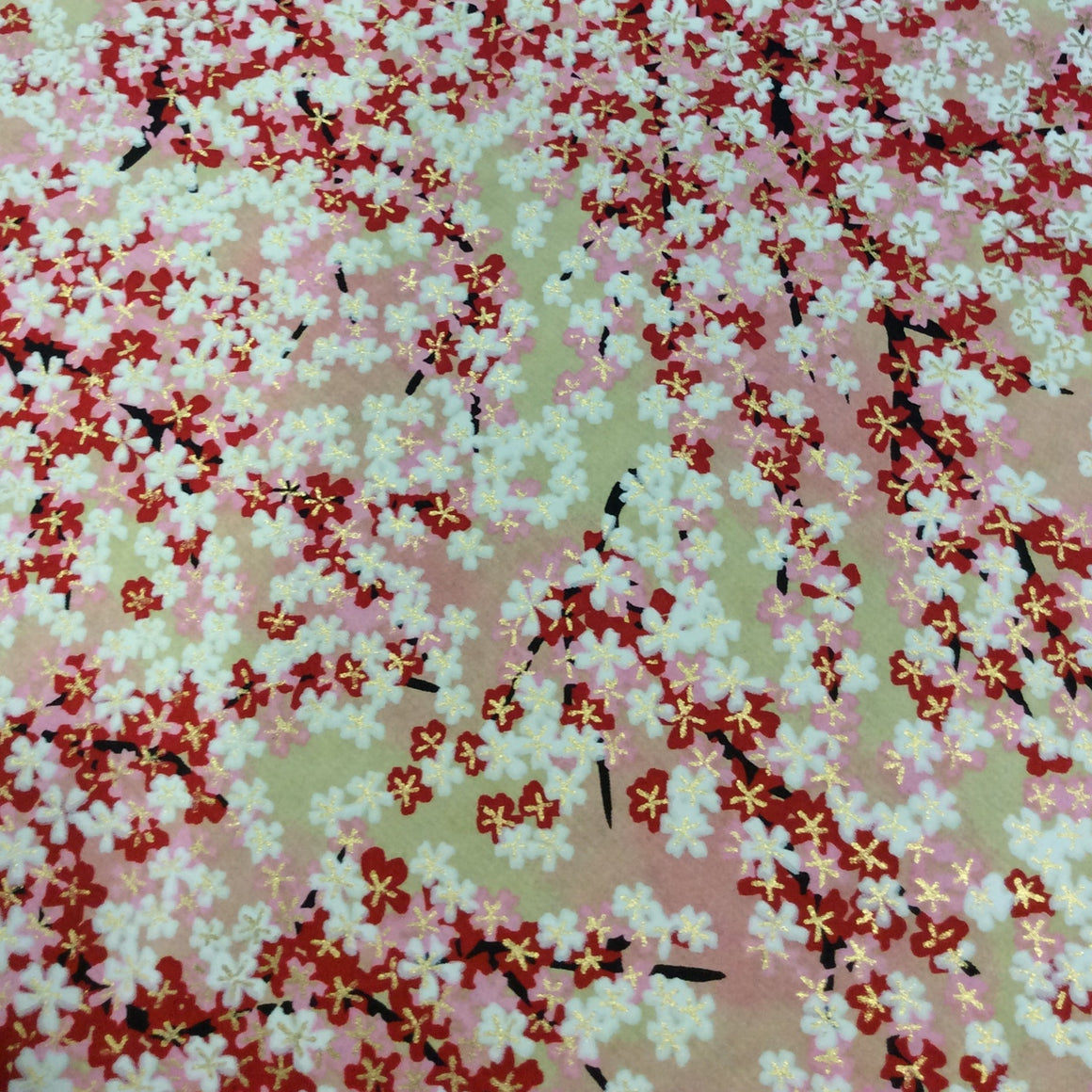 Red & Pink Cherry Blossom Paper