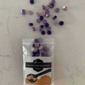 Wax Sealing Granules in Mixed Purples