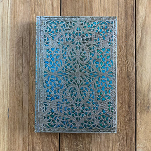 Silver Filagree Maya Blue Address Book