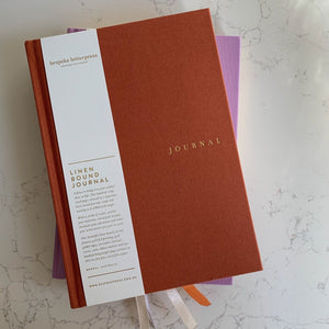 Linen bound journal rust