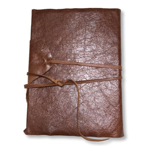 Leather wrap style journal with handmade pages