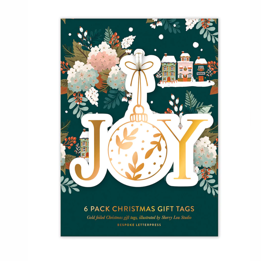 Christmas Gift Tags 6 pack "JOY"