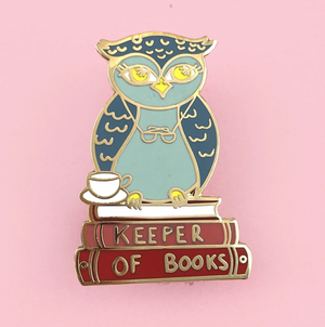 Keeper of Books Label Pin