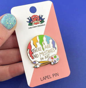 No Mistakes in Art Label Pin