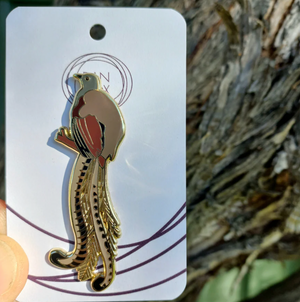 Superb Lyre Bird Label Pin