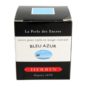 J.Herbin - Fountain Pen Ink - Ocean Blue (Bleu Azur): 30ml