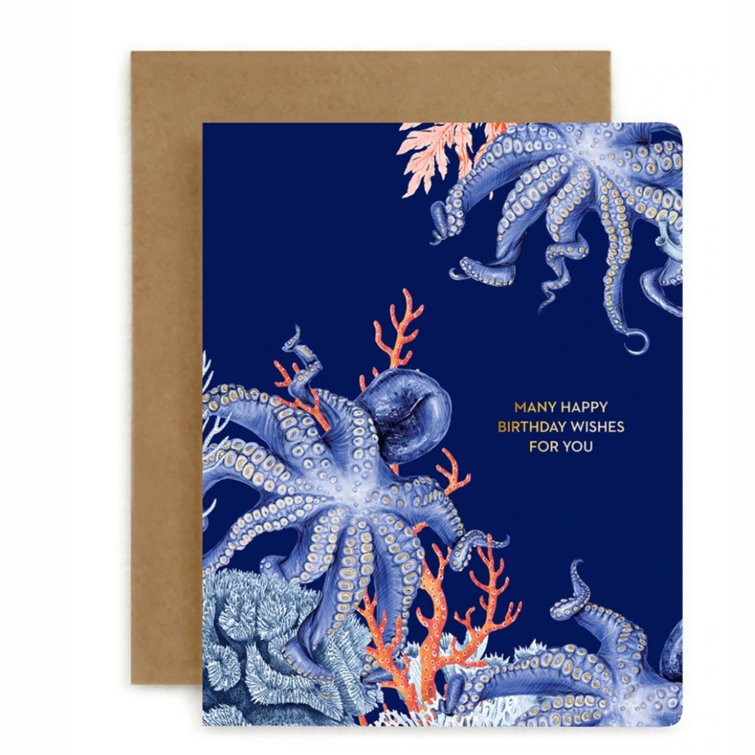 Octopus Birthday - Greeting Card