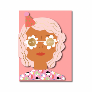 Party Girl Die-Cut Greeting Card