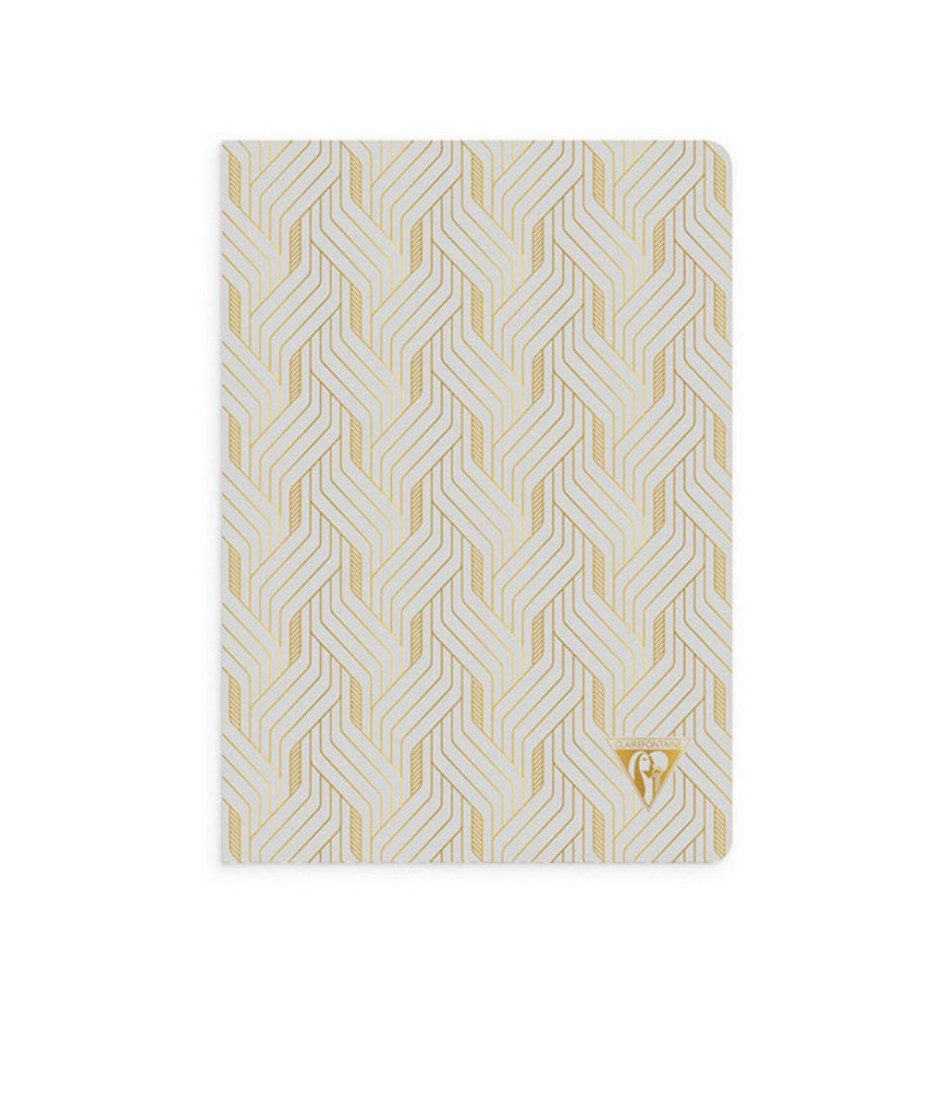Neo Deco Collection - Sewn Spine Notebook - Pearl Grey
