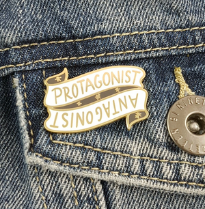 Protagonist/Antagonist Label Pin