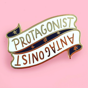 Protagonist/Antagonist Label Pin