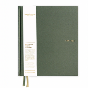 Heirloom Recipe Book - Olive Green