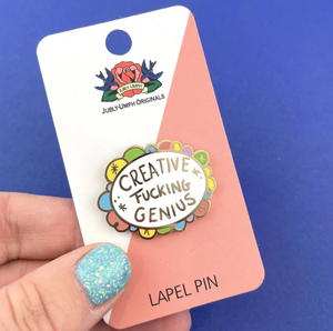 Creative F-ing Genius Label Pin
