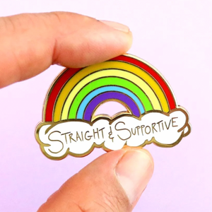 Straight and Supportive Label Pin