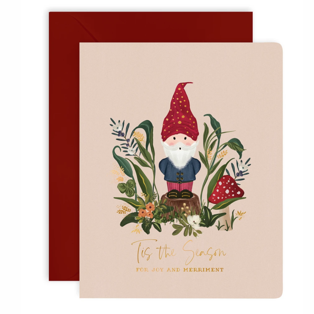 'Tis the Season' Greeting Card - Gnome