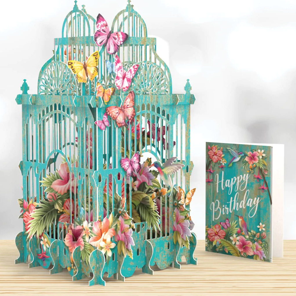 Pop- Up Cards - Tropical Cage