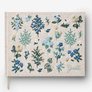 Embroidered Fabric Guest Book
