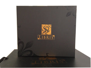 Half Leather Signature Book- Black Persian Design